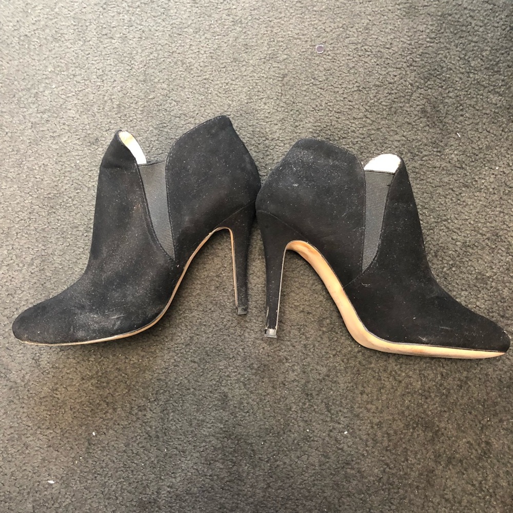 Zara Black Heeled Booties